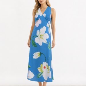 Women's Floral Print Wrap Maxi Dress