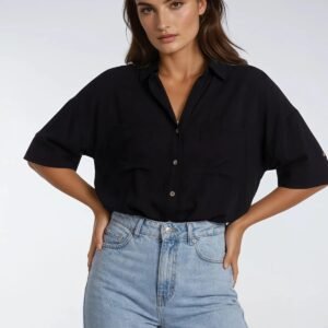 Black Oversized Casual Shirt